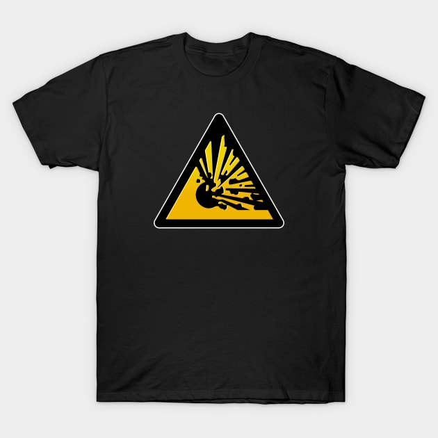 Warning Explosive T-Shirt by McWolf